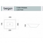 Cuba de vidro -  Prisma Incolor - Bergan