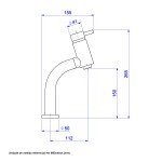 Misturador monocomando para lavatório 2875 cromado LINK - Deca