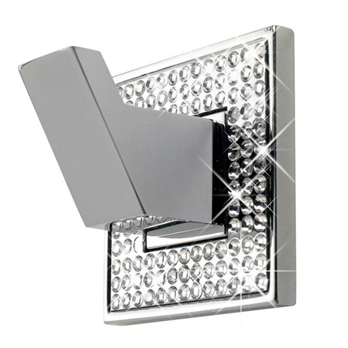 Cabide Simples Diamond - Cromado Polido/ Swarovski - Zen Design